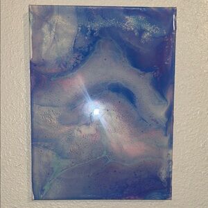 Serene Blue and Purple Abstract Canvas Art